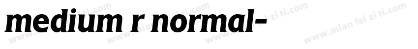 medium r normal字体转换